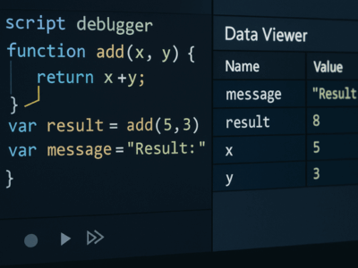 スクリプトデバッガとデータビューア基本操作