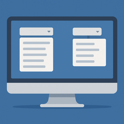 ドロップダウンリストとポップアップメニューの使い分け