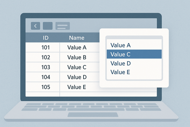 FileMaker二列値一覧でID保存・名称表示の基本