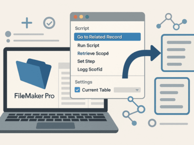 FileMakerスクリプトで関連レコードへ移動の文脈設定術
