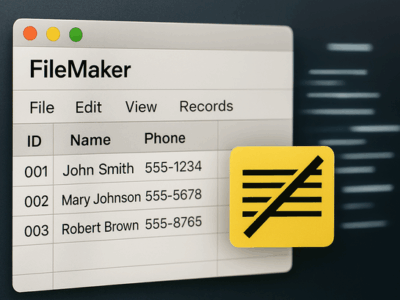 FileMakerウィンドウ内容の固定でちらつき防止術