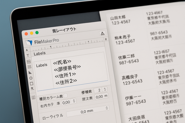 FileMaker宛名ラベル用複数列印刷設定術