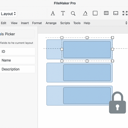 FileMakerレイアウトのグループ化とロック術