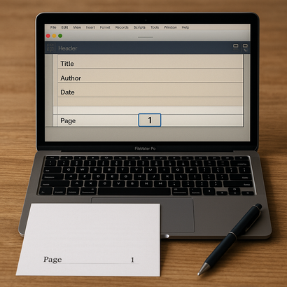FileMakerフッターでページ番号自動挿入術
