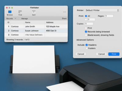 FileMaker印刷時のみ表示・非表示設定術
