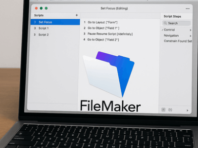 FileMakerスクリプトで初期フォーカスを設定する基本