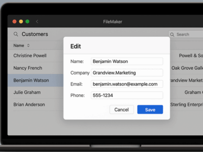 FileMakerカードウィンドウでモーダル編集画面実装術